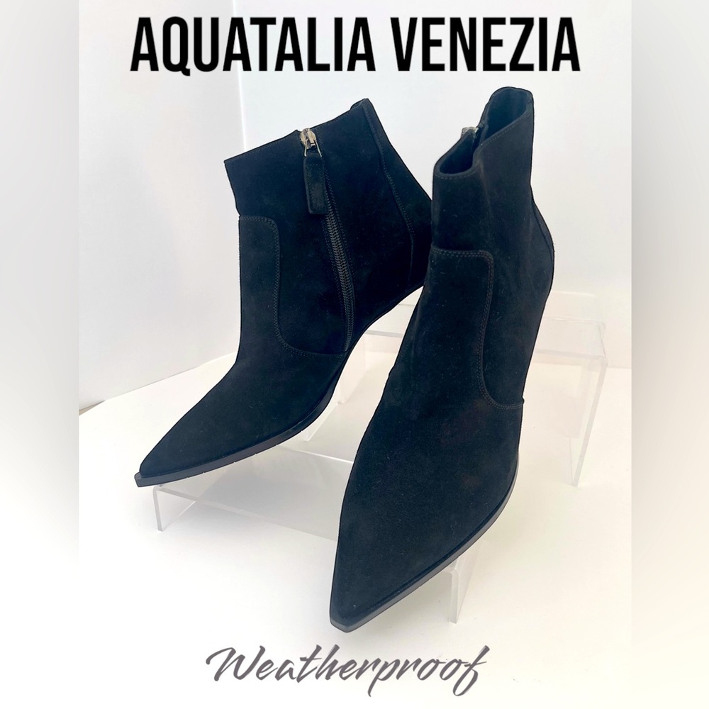 Aquatalia Venezia Waterproof Suede Womans Bootie Size 9